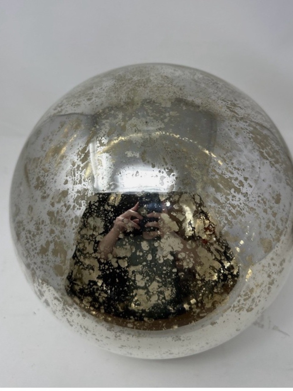 Pottery Barn Silver Mercury Glass Sphere